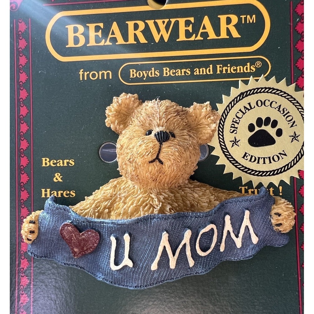 Vintage 2000 Boyd Bears Brooch Bearwear Valentine's Day Gift‎ Mom Gift